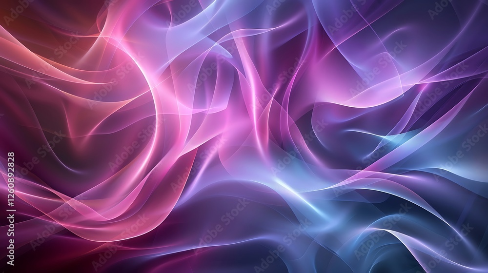 Poster abstract background with colorful waves. 3d rendering, 3d illustration.