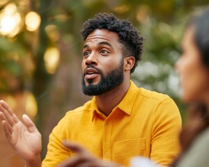 Nature-Inspired Team Retreat Diverse Group Engaging in Outdoor Brainstorming with Logs and Flip Chart - Creative Corporate Solutions and Leadership Development in Natural Settings