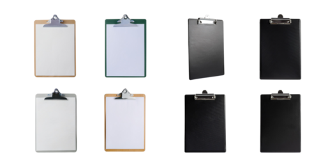 Different Types of Clipboards Arranged in a Grid Format