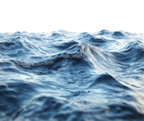 Waves crashing over ocean surface seascape isolated on transparent background png