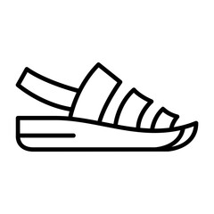 Sandals Outline Style Icon Design