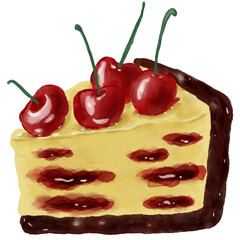 cherry cake with cherry