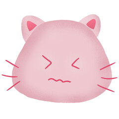 pink cat with a heart