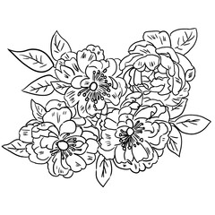 Simple flower outline illustration