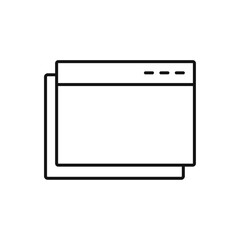 Browser icon. simple thin line vector icon