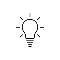 Bulb icon. simple thin line vector icon