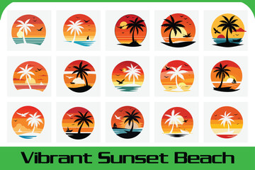 Coconut Tree Silhouette Vector Illustration for Bold T-shirt Design