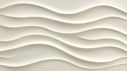 Obraz premium A smooth, seamless white wave texture pattern with soft, rhythmic undulations, creating a minimalist, monochromatic backdrop perfect for contemporary designs.