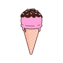 Ice cream logo template Vector