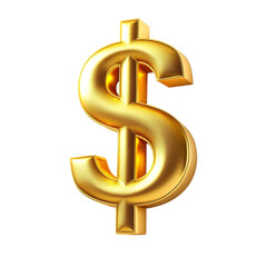 Obraz premium Golden Dollar Sign Symbol 3D Render High Resolution Shiny Luxury Wealth Finance Currency Icon Graphic Design Element
