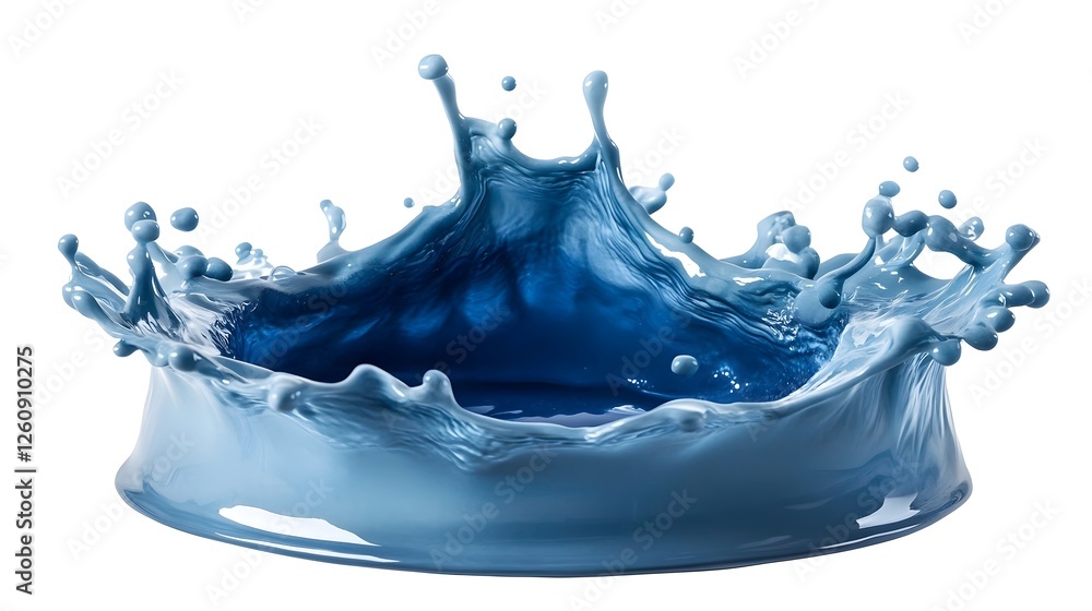 Fototapete stunning abstract image of a vibrant blue water splash with dynamic fluid motion and an design the s