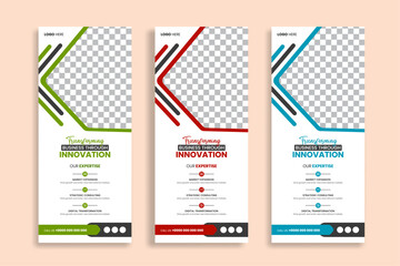 Creative  Business agency roll up banner design or pull up banner template and advertisement, vector illustration, business rollup, display banner, x-banner, Standee Banner