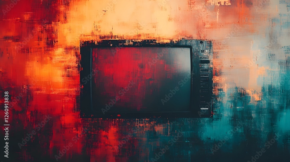 Poster Surreal Abstract Digital Background with Vibrant Colorful Distorted Texture and Futuristic Glitch Effects  Experimental Innovative and Visionary Digital Art Concept