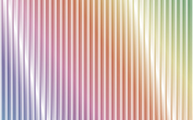 Obraz premium Colorful abstract gradient background with trendy ribbed glass effect. Rainbow acrylic reeded fluted panel. Vector illustration