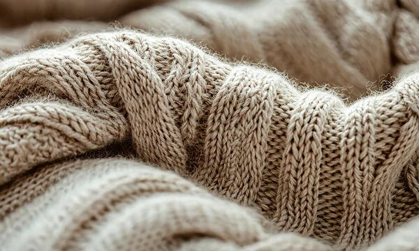 close-up of dutch fisherman&rsquo;s woolen sweater texture video