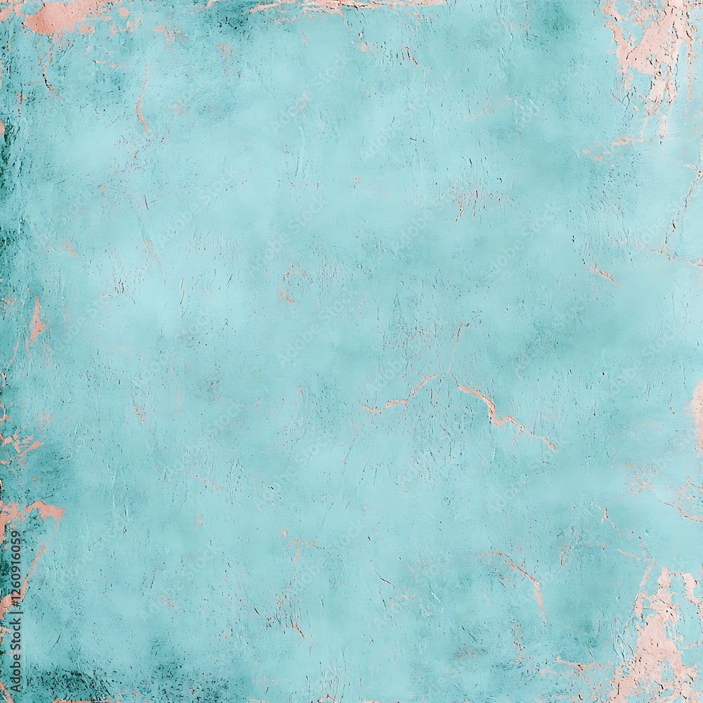 Poster a textured turquoise background with subtle variations and a soft, worn edge, creating a calming and