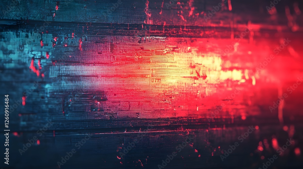 Poster Vibrant Abstract Digital Glitch Explosion in Futuristic Dark Cosmic Background  Colorful and dynamic digital art with particles fractal patterns and distorted digital effects