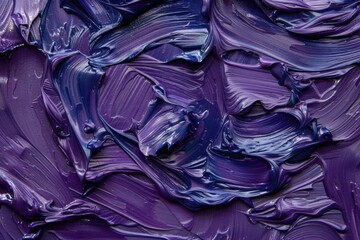Purple textured abstract art: close-up of vibrant paint strokes