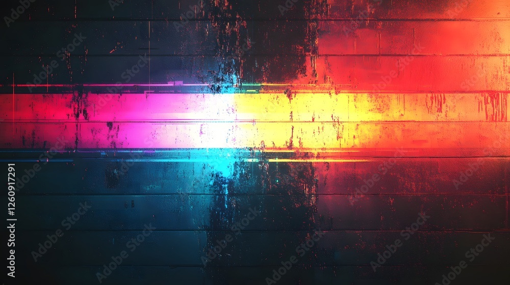 Fototapete Vibrant and Colorful Abstract Digital Art Backdrop with Glowing Neon Lights Dynamic Pulsating Patterns and Mesmerizing Kaleidoscopic Textures