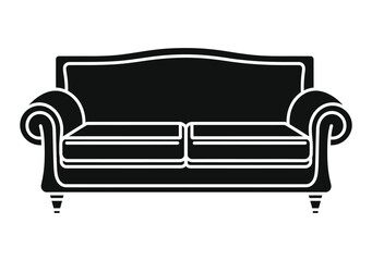 sofa silhouette vector illustration
 