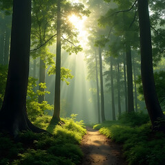 morning in the forest