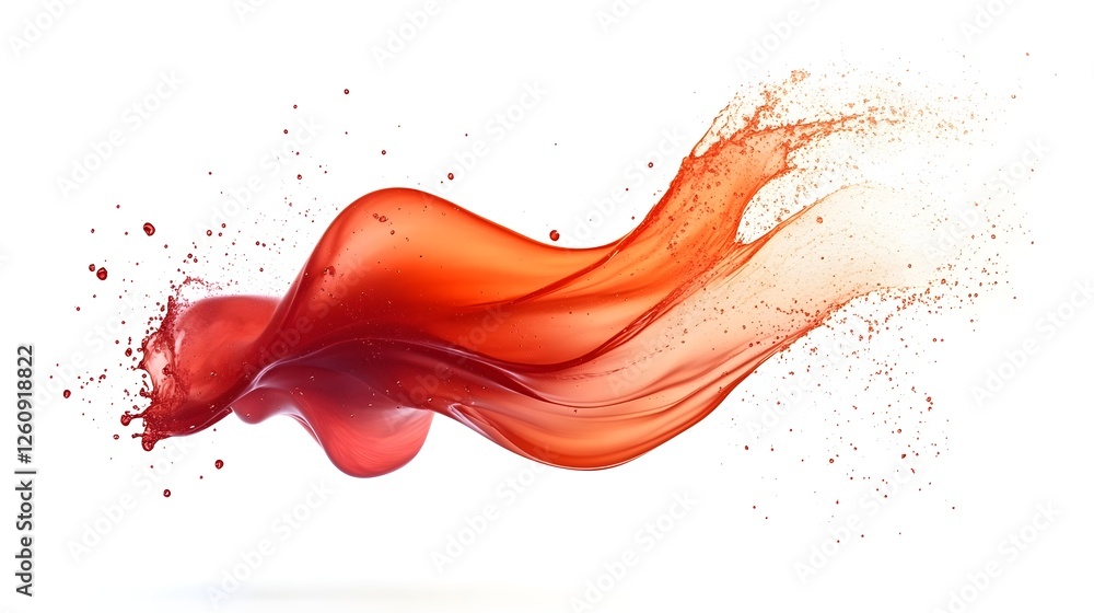 Aufkleber vibrant and dynamic abstract design featuring a fiery burst of energy and motion with fluid shapes p