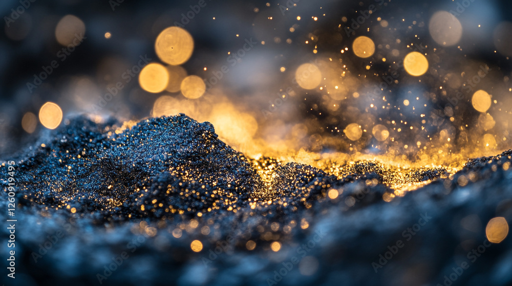 Aufkleber sparkling particles of dust catch light in a mesmerizing natural display at dawn