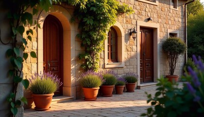 Fototapeta premium Wall made of large colored stone