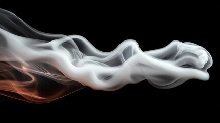 Ethereal white and brown smoke swirls