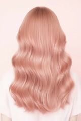 Fototapeta premium Portrait of a Woman with Flowing Wavy Hair and a Delicate Look