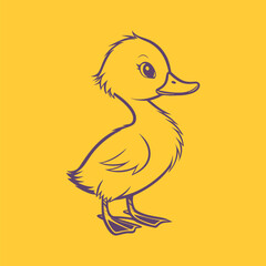 Fototapeta premium baby duck vector illustration