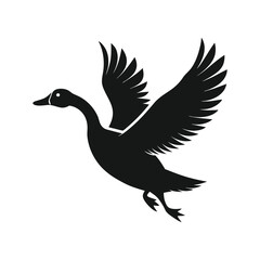 Obraz premium vector illustration of a flying duck