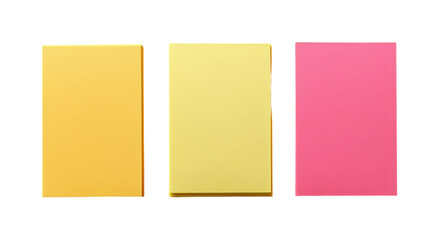 Fototapeta premium Colorful sticky notes office product organization isolated on transparent background - Generative AI