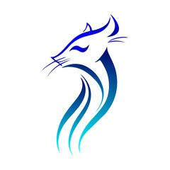 Purple Wolf Logo is simple and elegant