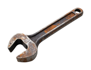 Wrench repair action workshop tool isolated on transparent background - Generative AI