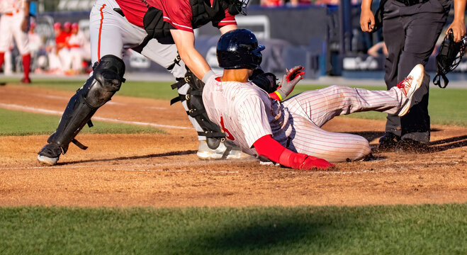 baseball player sliding