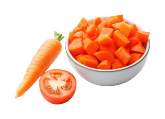 Chopping fresh vegetables kitchen food prep home isolated on transparent background - Generative AI