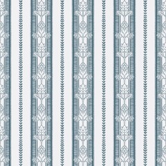 Sophisticated stripes seamless pattern with botanical motifs for printing on various surfaces like wallpaper, textiles and home decor.