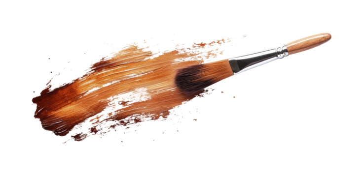 Action brush stroke abstract isolated on transparent background - Generative AI