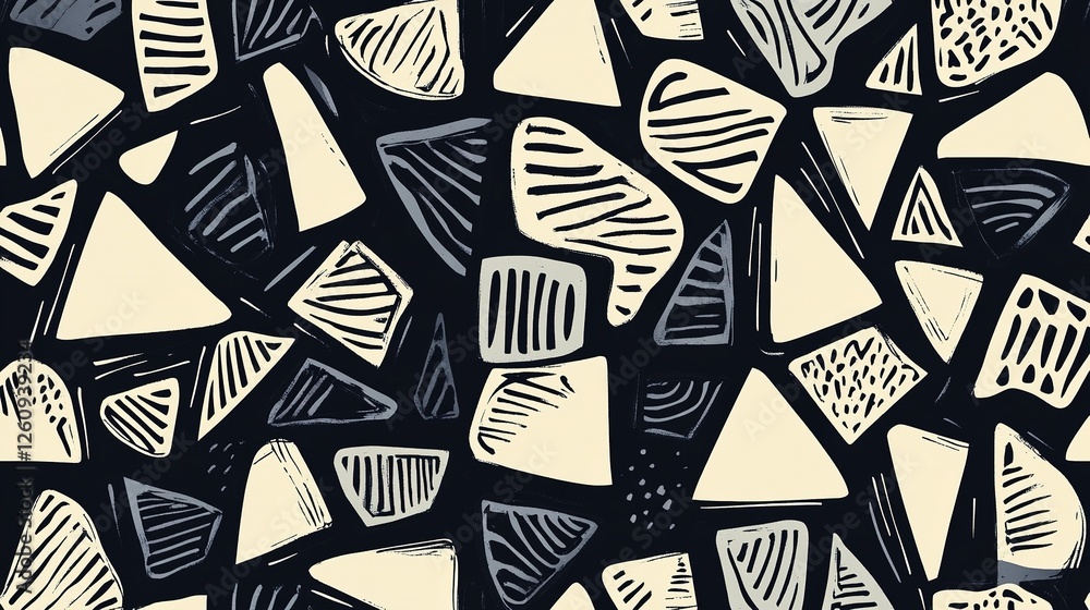 Poster abstract geometric pattern design featuring triangles and lines