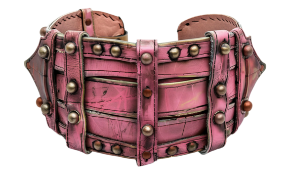Pink Armor Cuff on transparent background PNG.