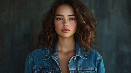 Fototapeta premium a fashionable young woman in a stylish white tshirt, striking a modern urban pose for a casual streetwear fashion portrait with a chic and trendy lifestyle aesthetic
