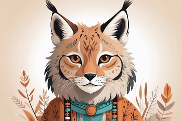 Artistic minimalist cartoon colorful fantasy animal character portrait, magical dreamy nursery decor story book illustration artwork, nature theme texture design.
