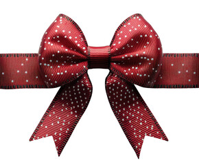 Gift wrapping bow celebration decoration isolated on transparent background - Generative AI