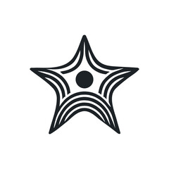 star silhouette vector clip art design