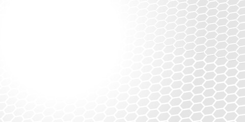 White Abstract hexagon honeycomb pattern background.