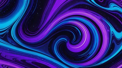 Fototapeta premium Vibrant neon purple and electric blue swirl in a cosmic liquid pattern, with glowing, futuristic highlights and an ultra-modern, high-energy vibe.