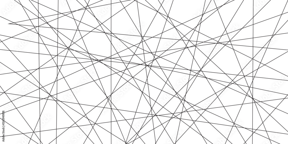 Aufkleber Abstract black lines with white background. Creative and geometric shape with luxury pattern and paper texture design. abstract background with stripes for website design Technology background.	