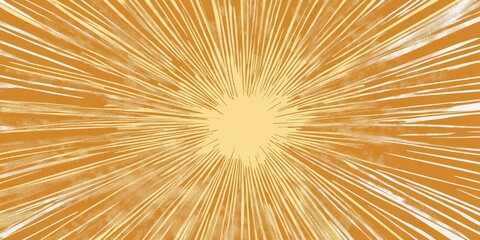 Obraz premium Sunburst line scribble style decoration element vector illustration. Hand-drawn linear radiant design