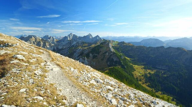 Escape into the Serene Autumn Landscape of the Mountains with Majestic Peaks, Vibrant Colors, and Crisp Air, Offering a Tranquil and Peaceful Experience in Nature